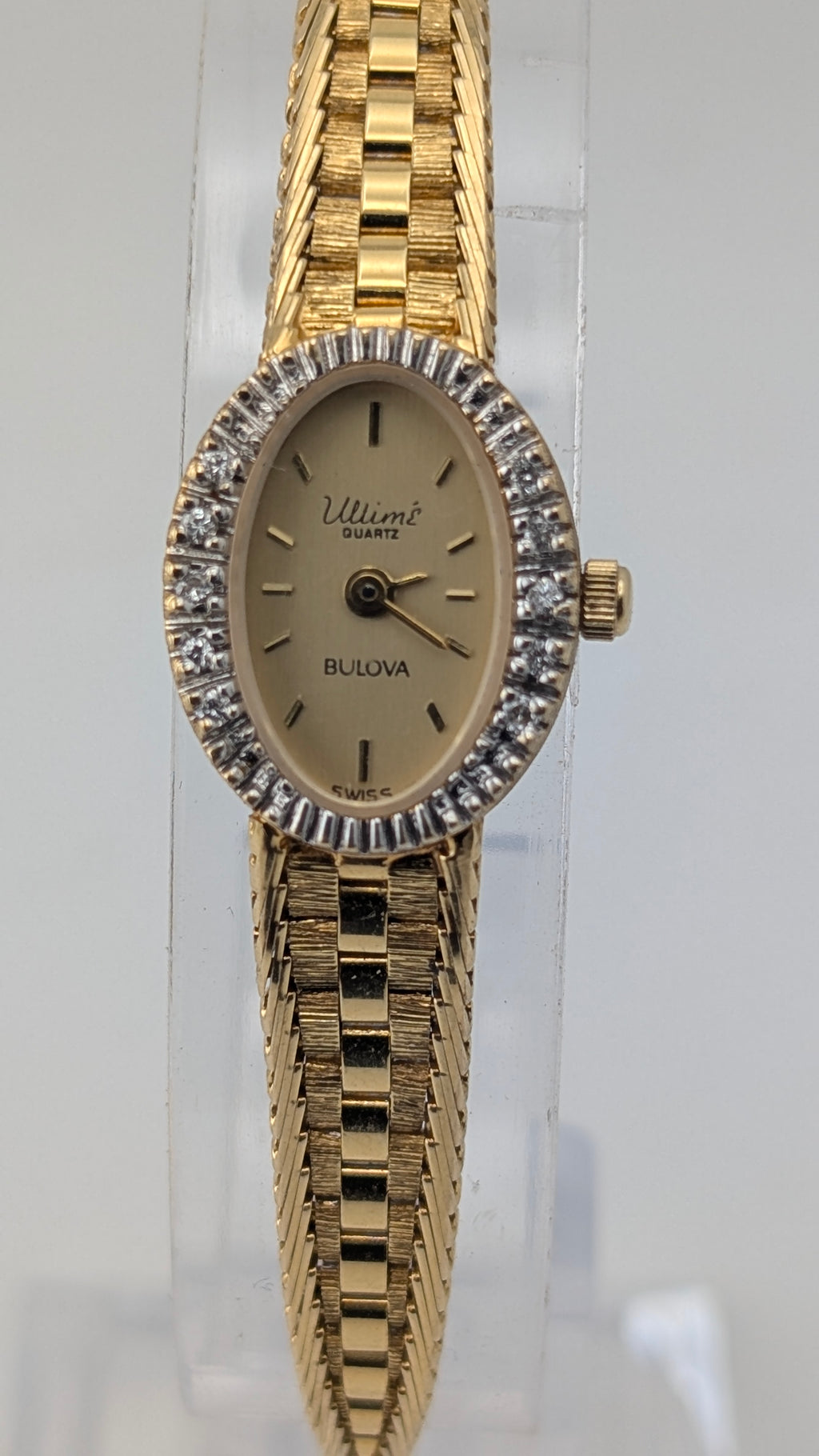 1987 Bulova Ultimé Ladies' 14K Gold Diamond Watch — Quartz