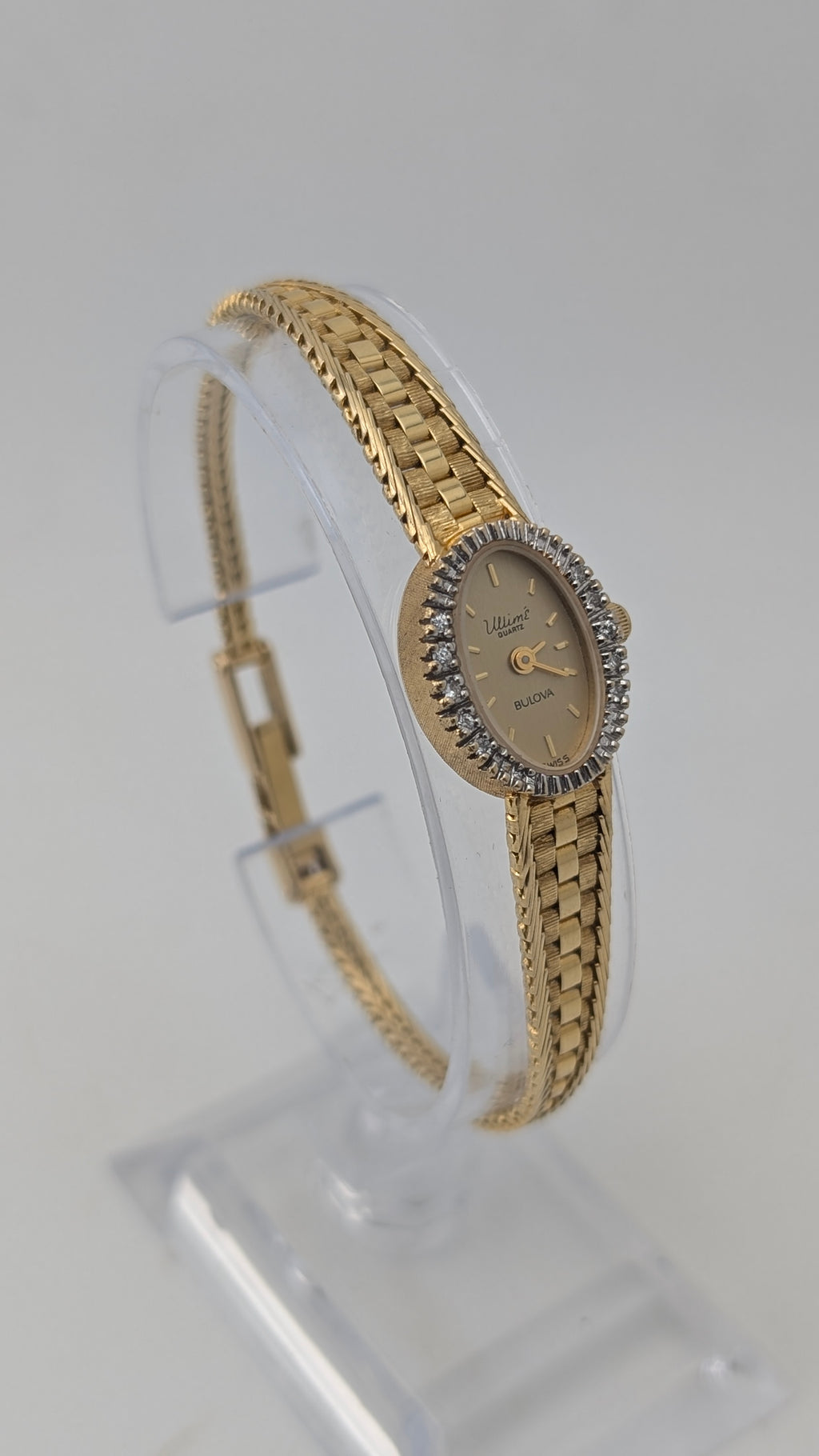1987 Bulova Ultimé Ladies' 14K Gold Diamond Watch — Quartz