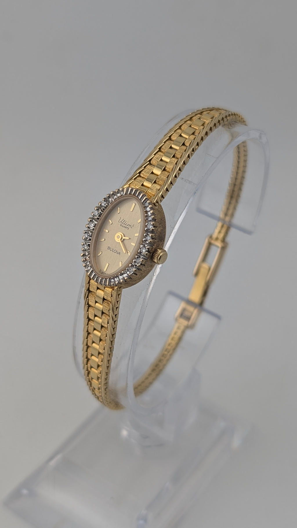 1987 Bulova Ultimé Ladies' 14K Gold Diamond Watch — Quartz