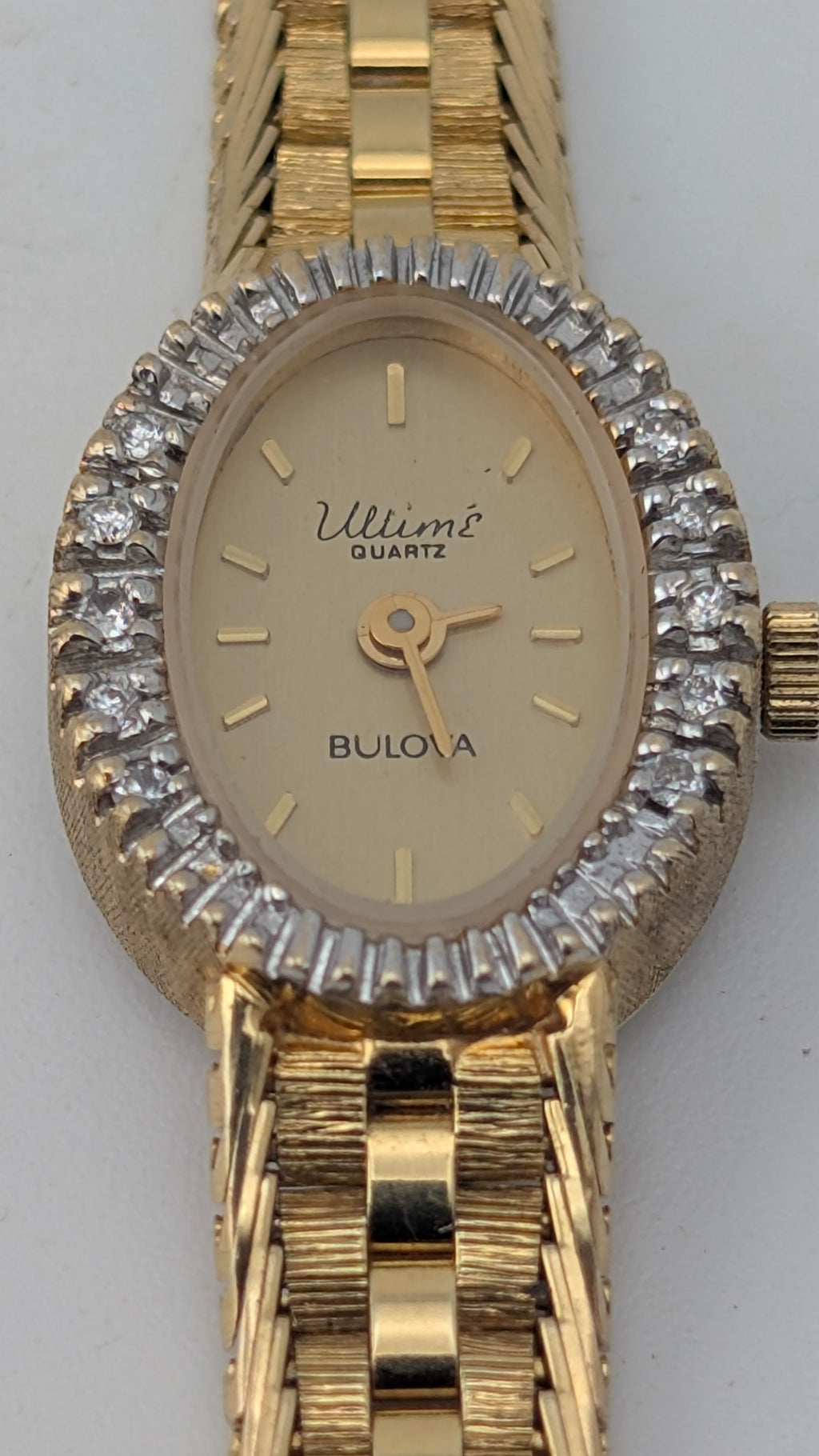 1987 Bulova Ultimé Ladies' 14K Gold Diamond Watch — Quartz