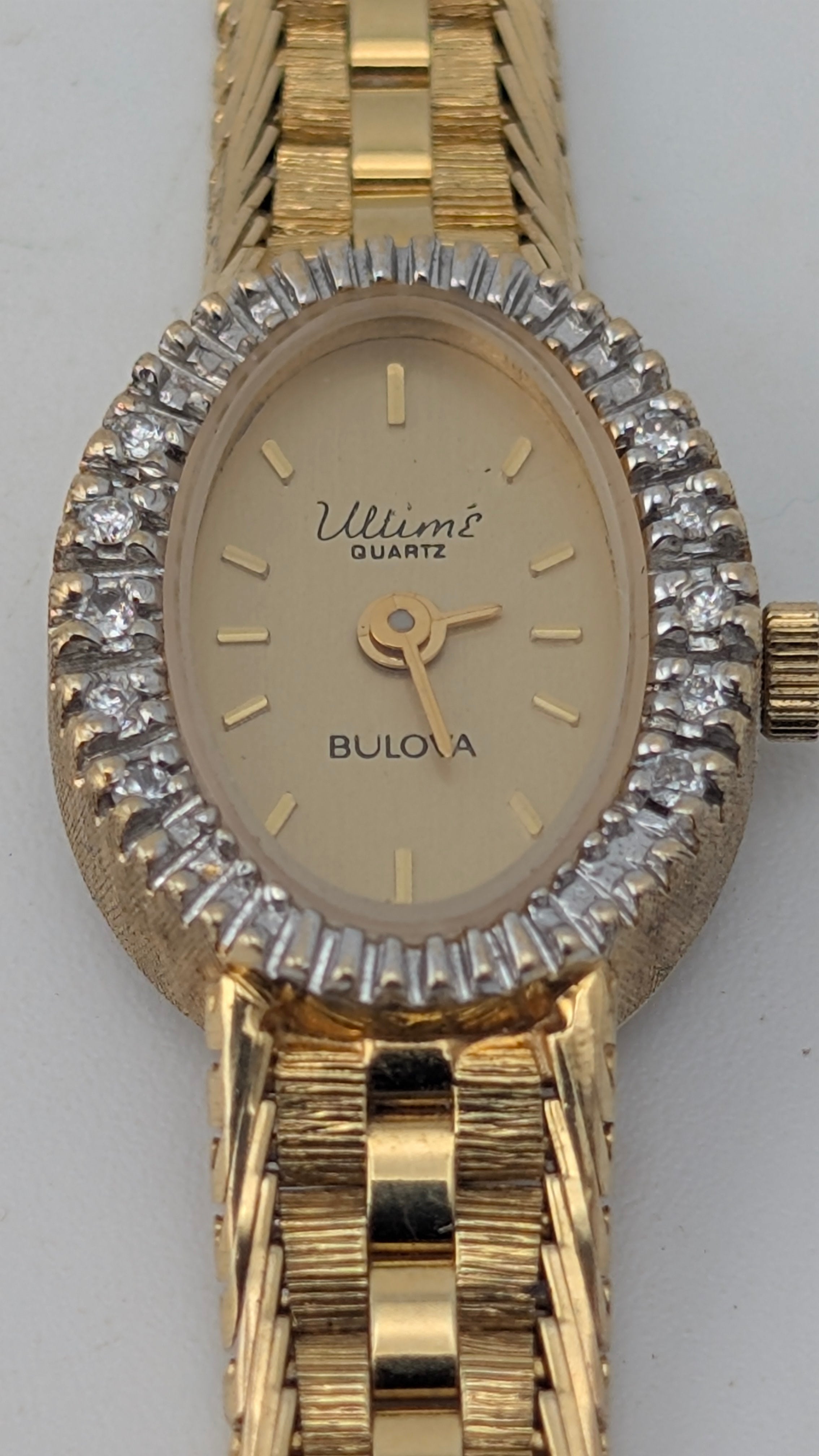 1987 Bulova Ultimé Ladies' 14K Gold Diamond Watch — Quartz