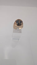 Vintage 10K Gold Men's Cat's Eye Cabochon Ring — Size 8