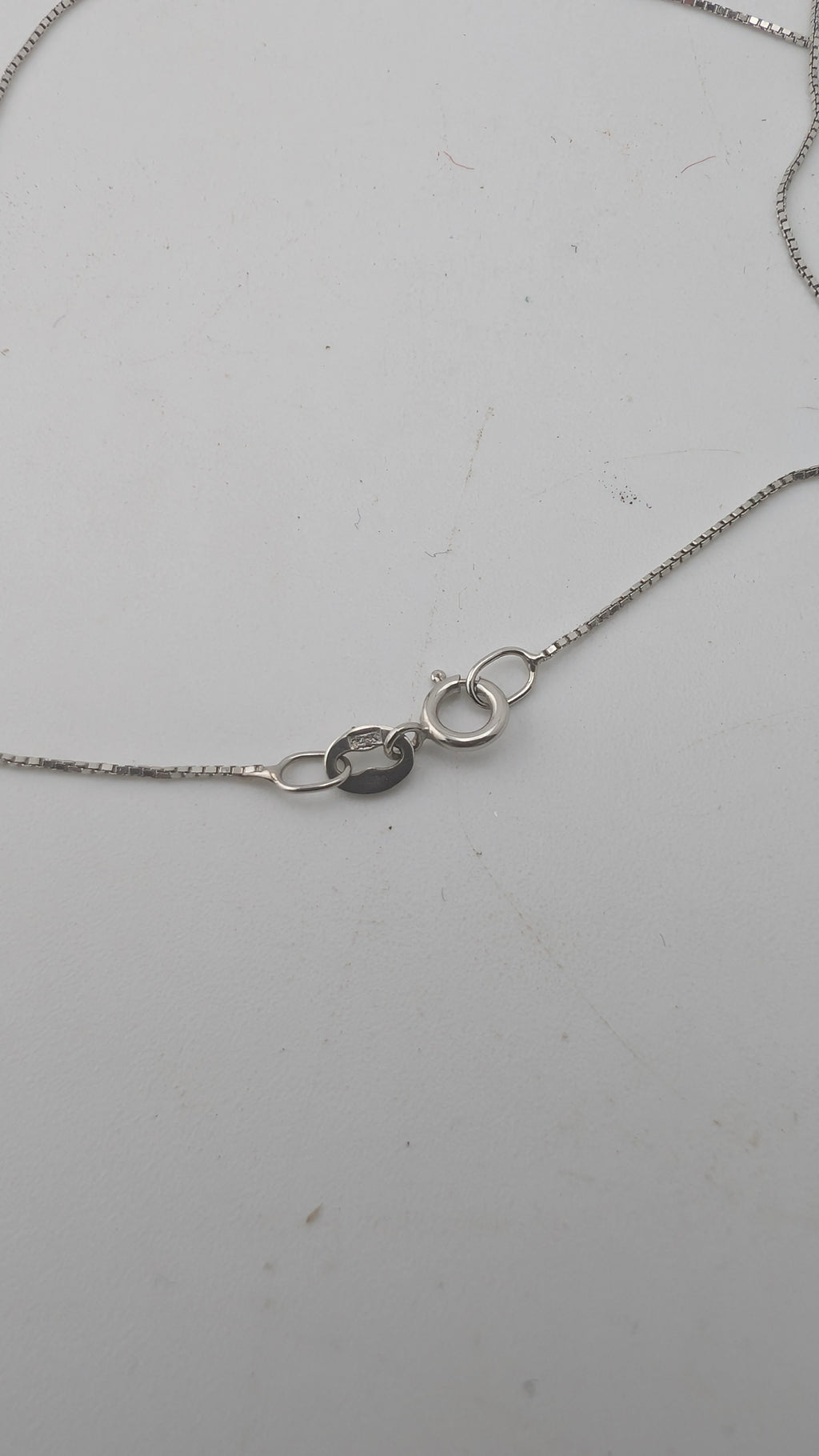 14K White Gold Sapphire & Diamond Pendant Necklace