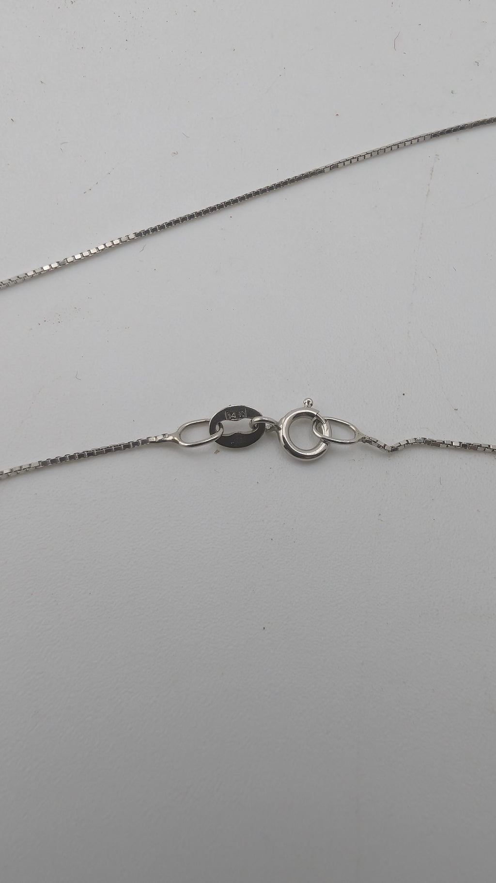 14K White Gold Sapphire & Diamond Pendant Necklace