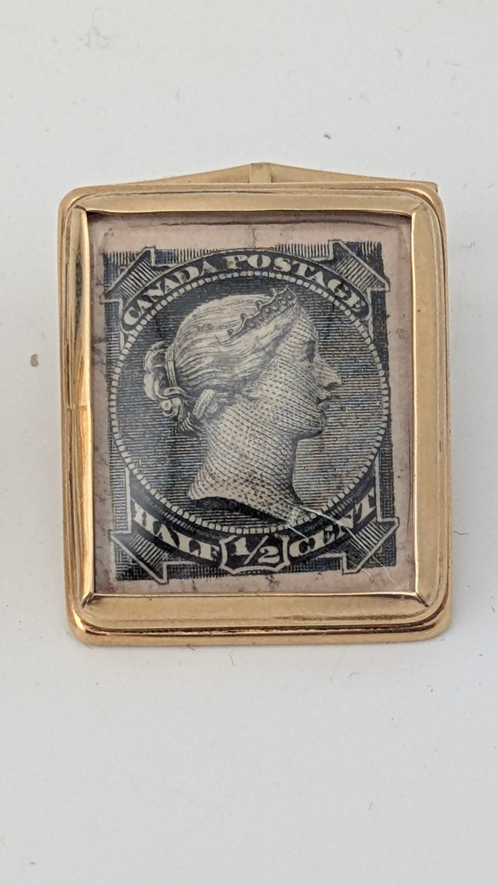 Vintage 14K Gold Queen Victoria Canadian Stamp Cufflinks – 19.6 Grams