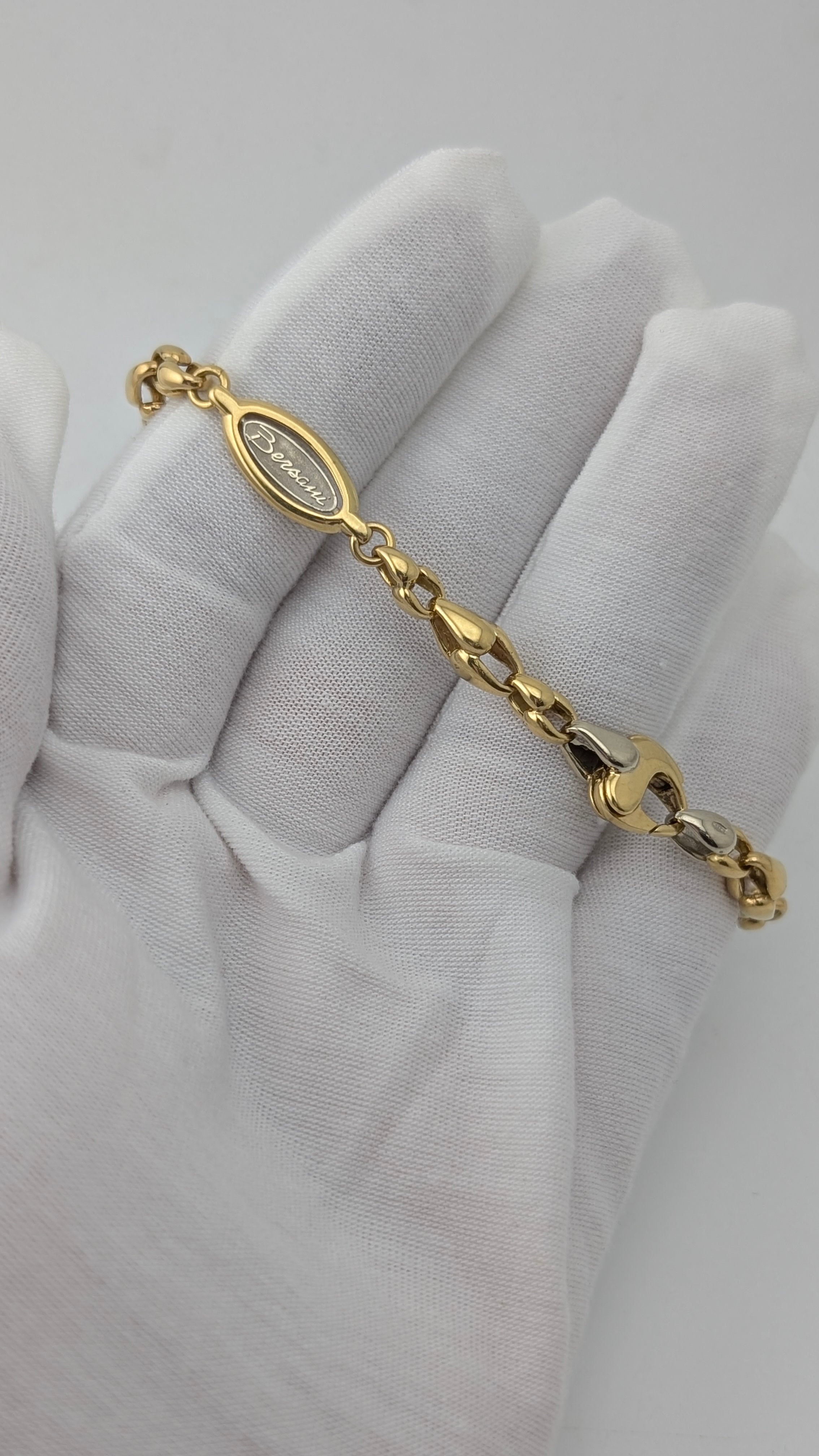 Bersani Italian 18K Gold Two-Tone Designer Bracelet | 18.0 Grams | Vicenza, Italy