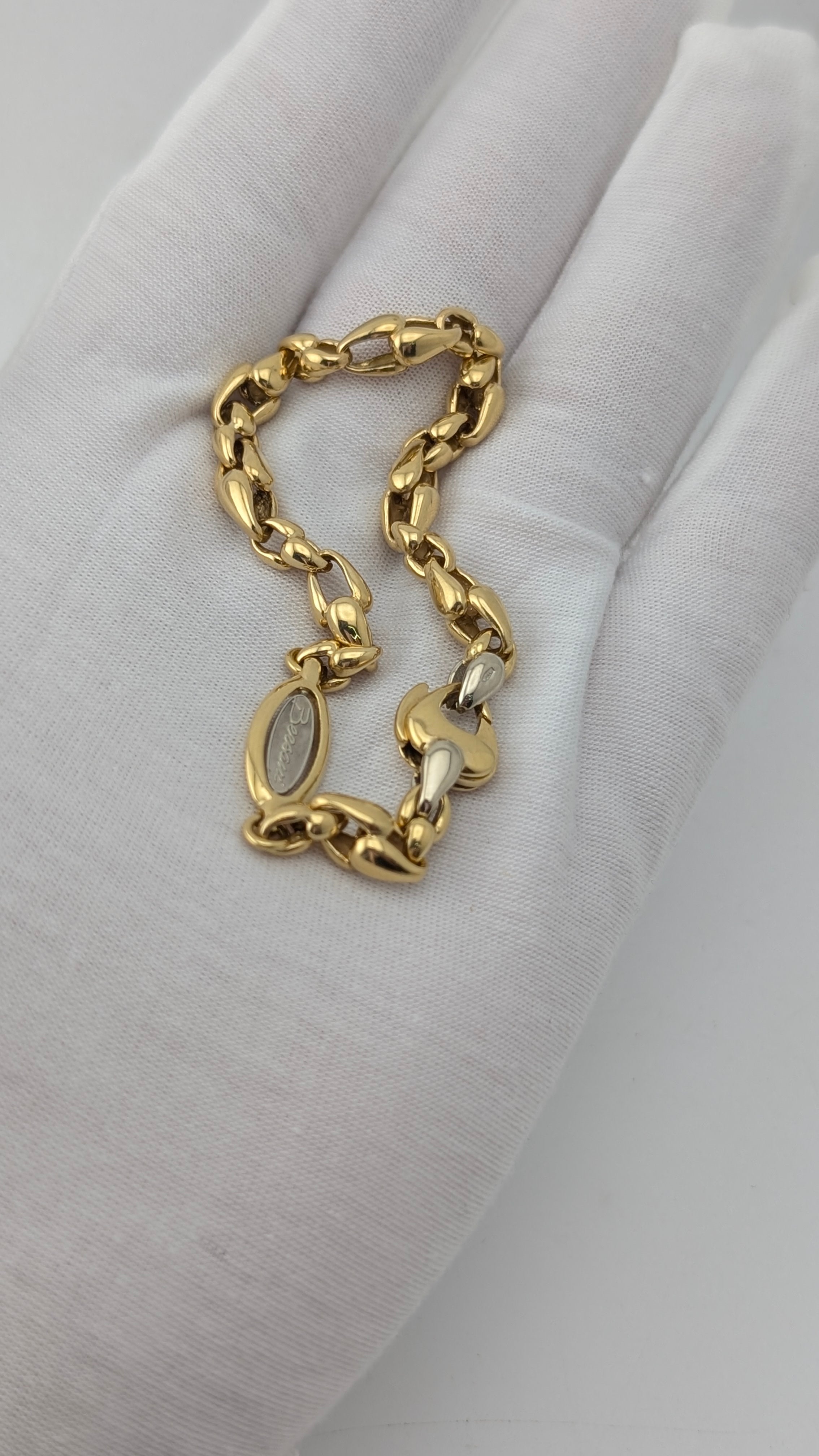 Bersani Italian 18K Gold Two-Tone Designer Bracelet | 18.0 Grams | Vicenza, Italy