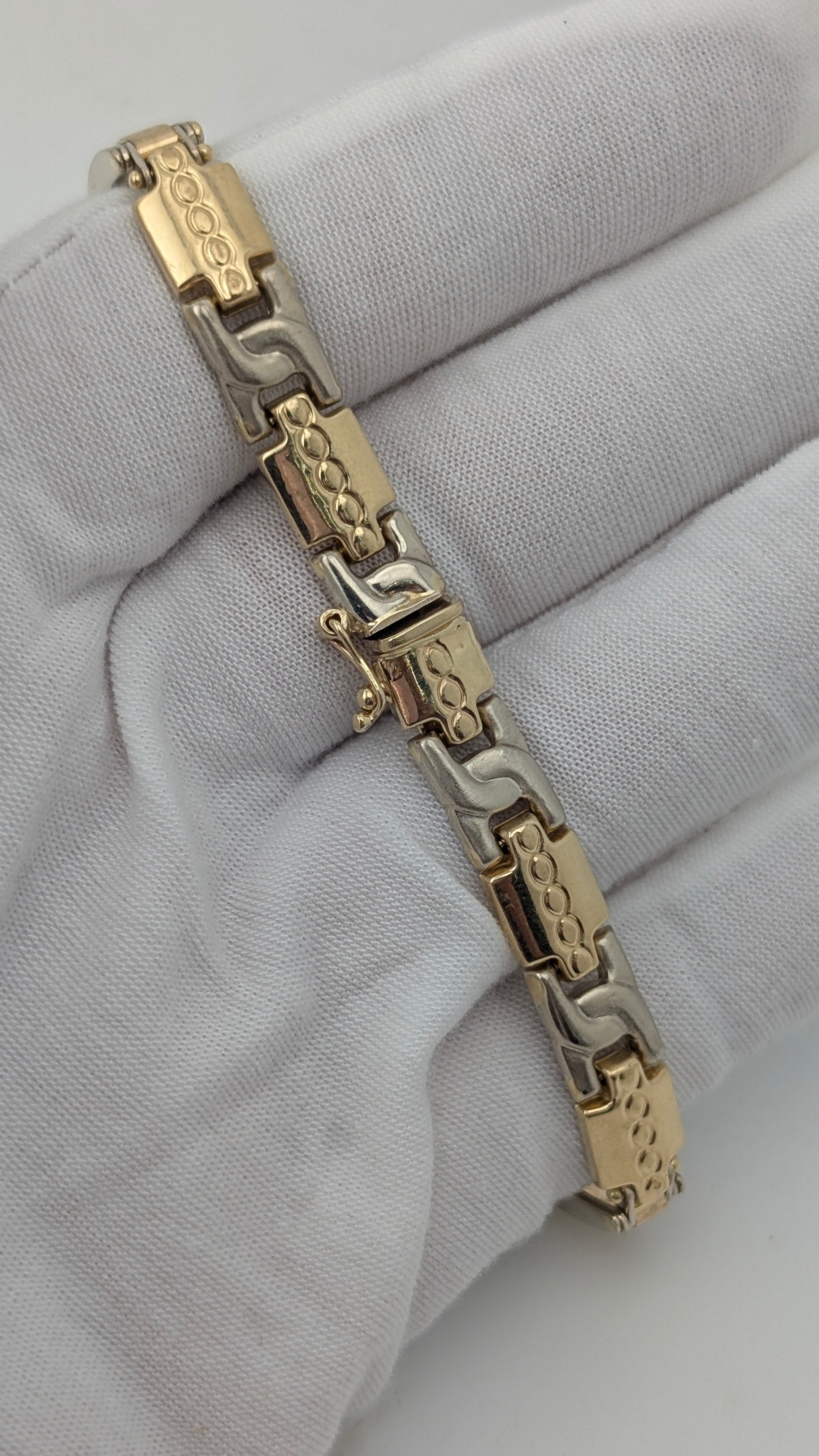Italian 14K Two-Tone Gold Bracelet – 16.0 Grams