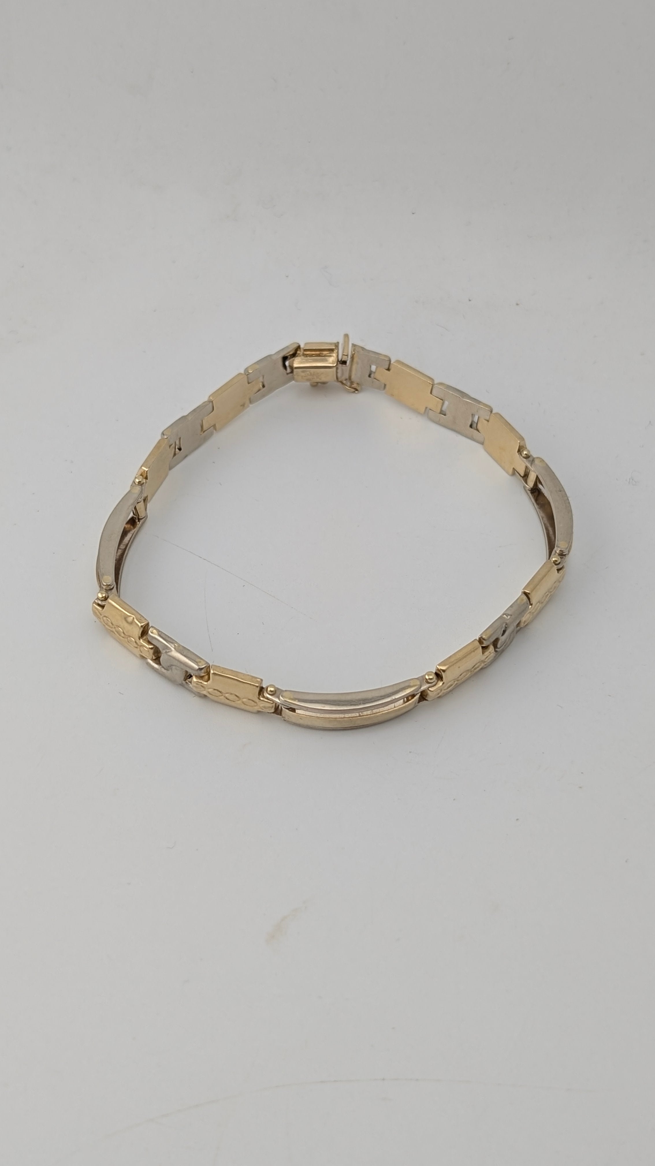 Italian 14K Two-Tone Gold Bracelet – 16.0 Grams