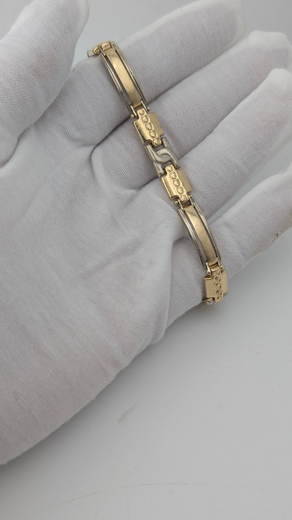 Italian 14K Two-Tone Gold Bracelet – 16.0 Grams