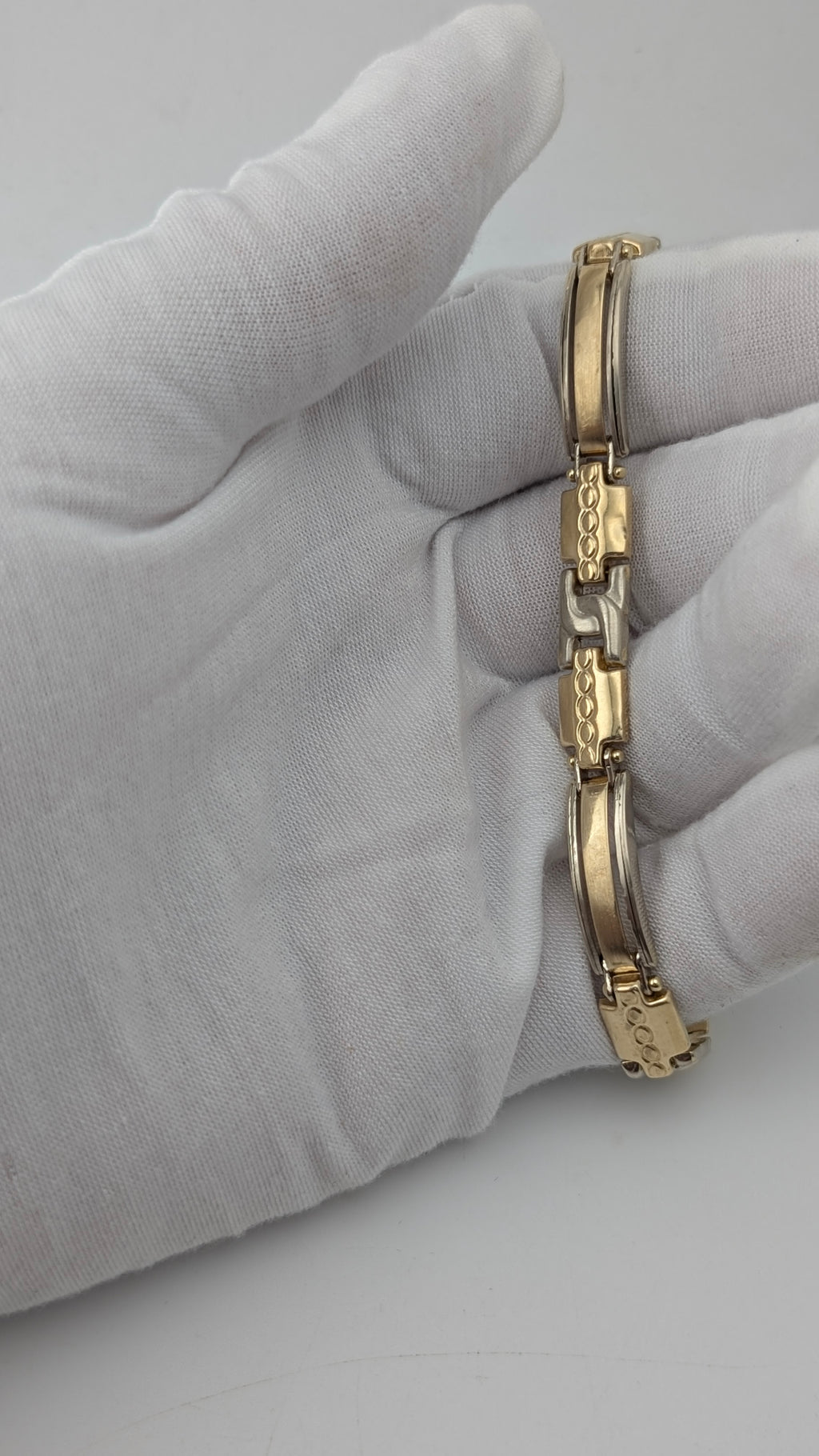 Italian 14K Two-Tone Gold Bracelet – 16.0 Grams