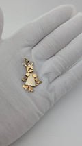Vintage 14K Gold Articulated King Pendant | Moving Head, Arms & Legs
