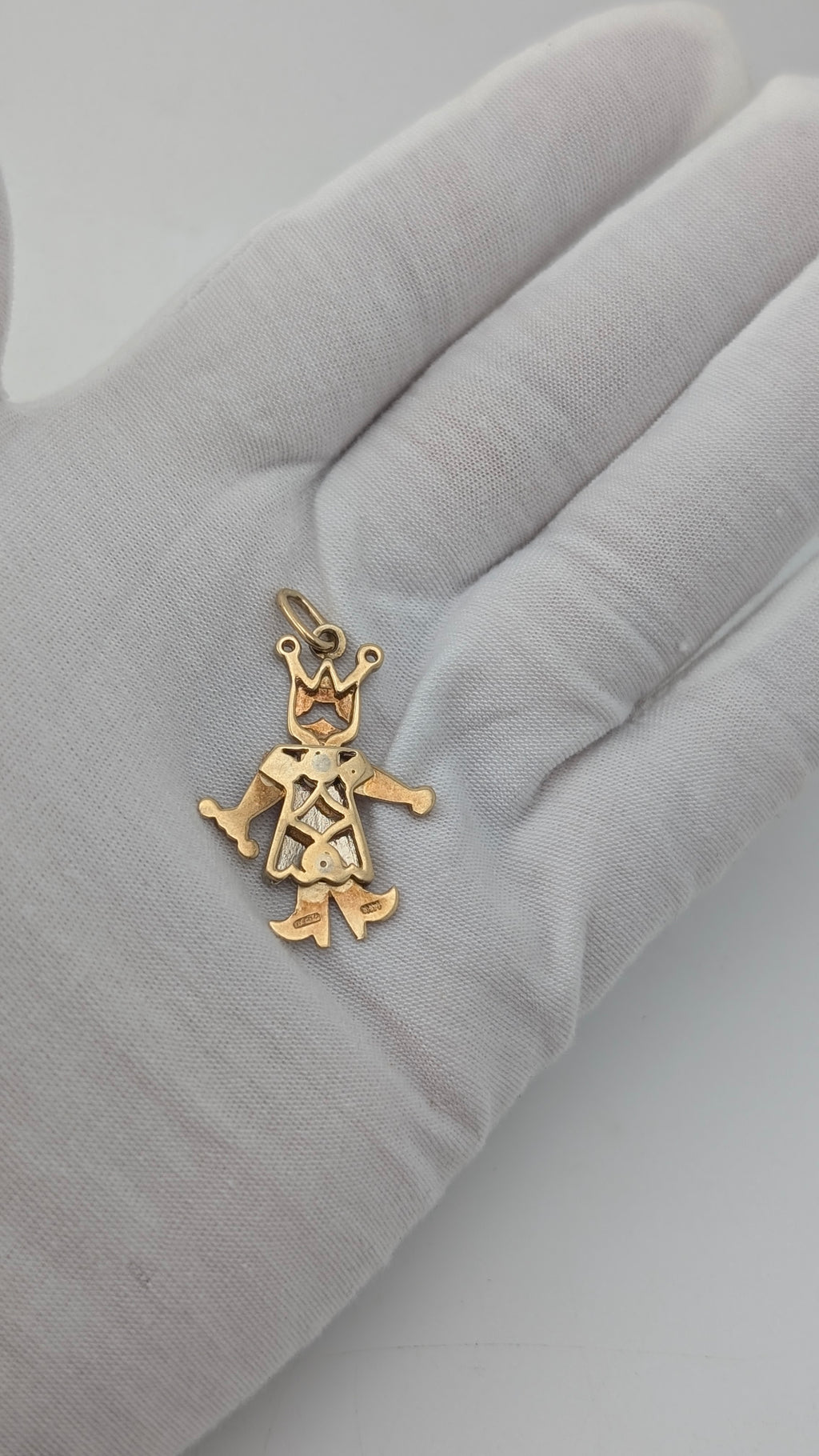 Vintage 14K Gold Articulated King Pendant | Moving Head, Arms & Legs