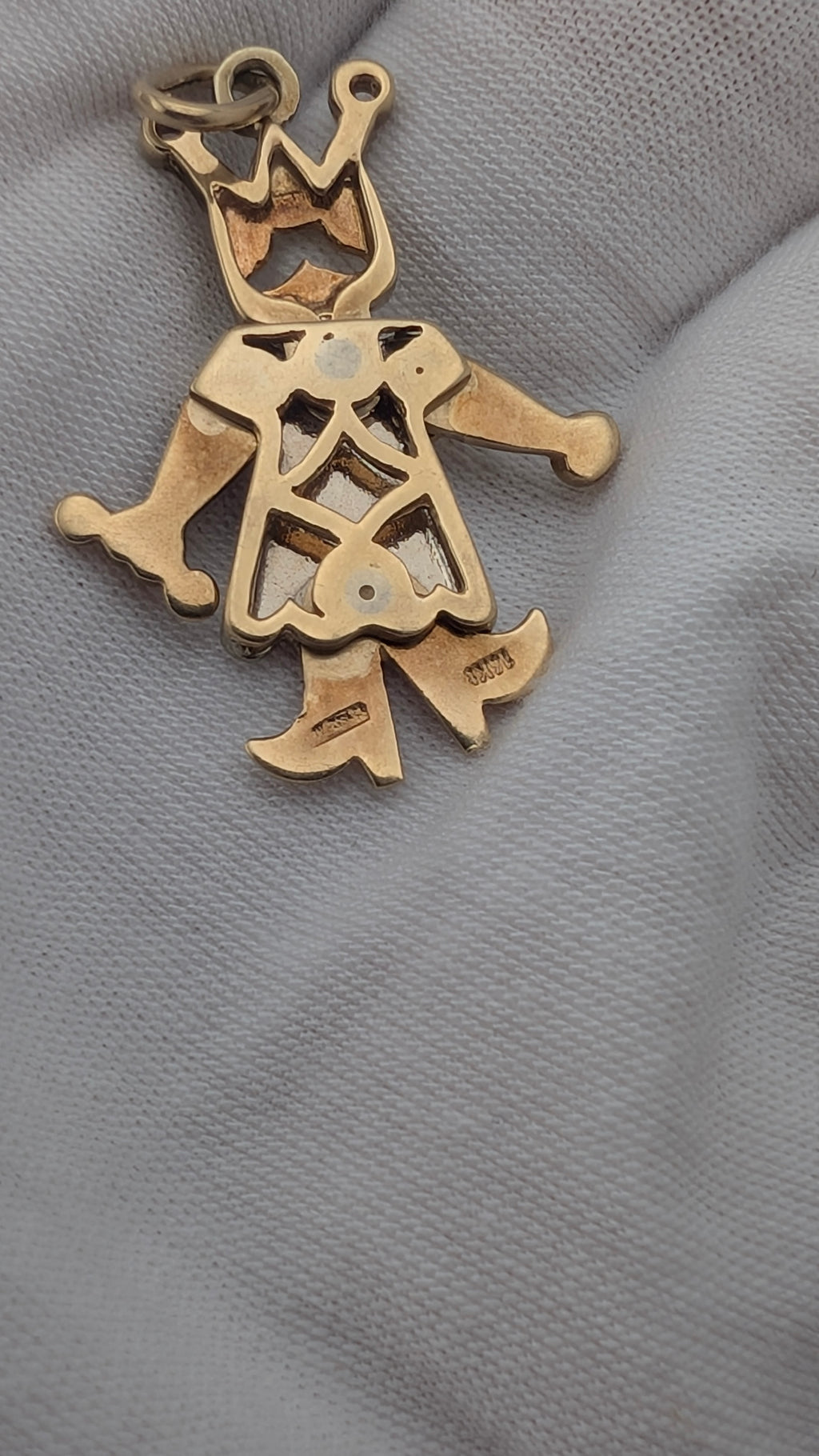 Vintage 14K Gold Articulated King Pendant | Moving Head, Arms & Legs