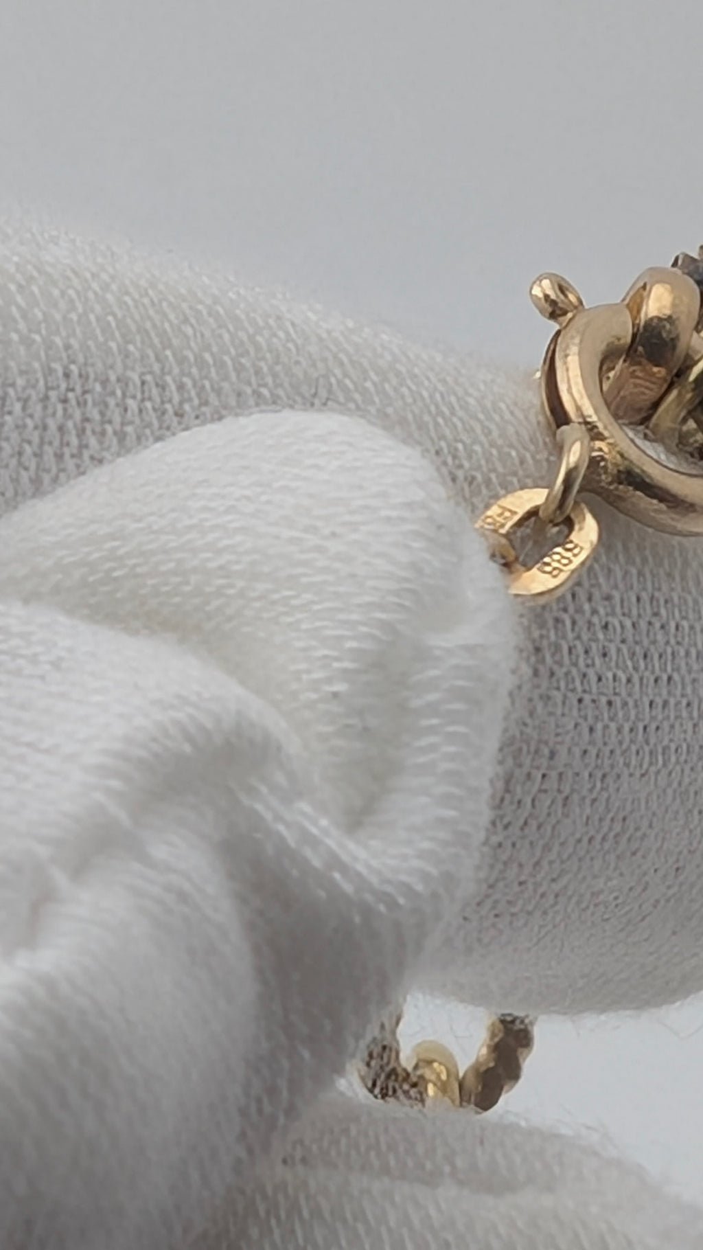 Vintage 14K Gold Charm Bracelet with Multi-Stone Sphere Charm