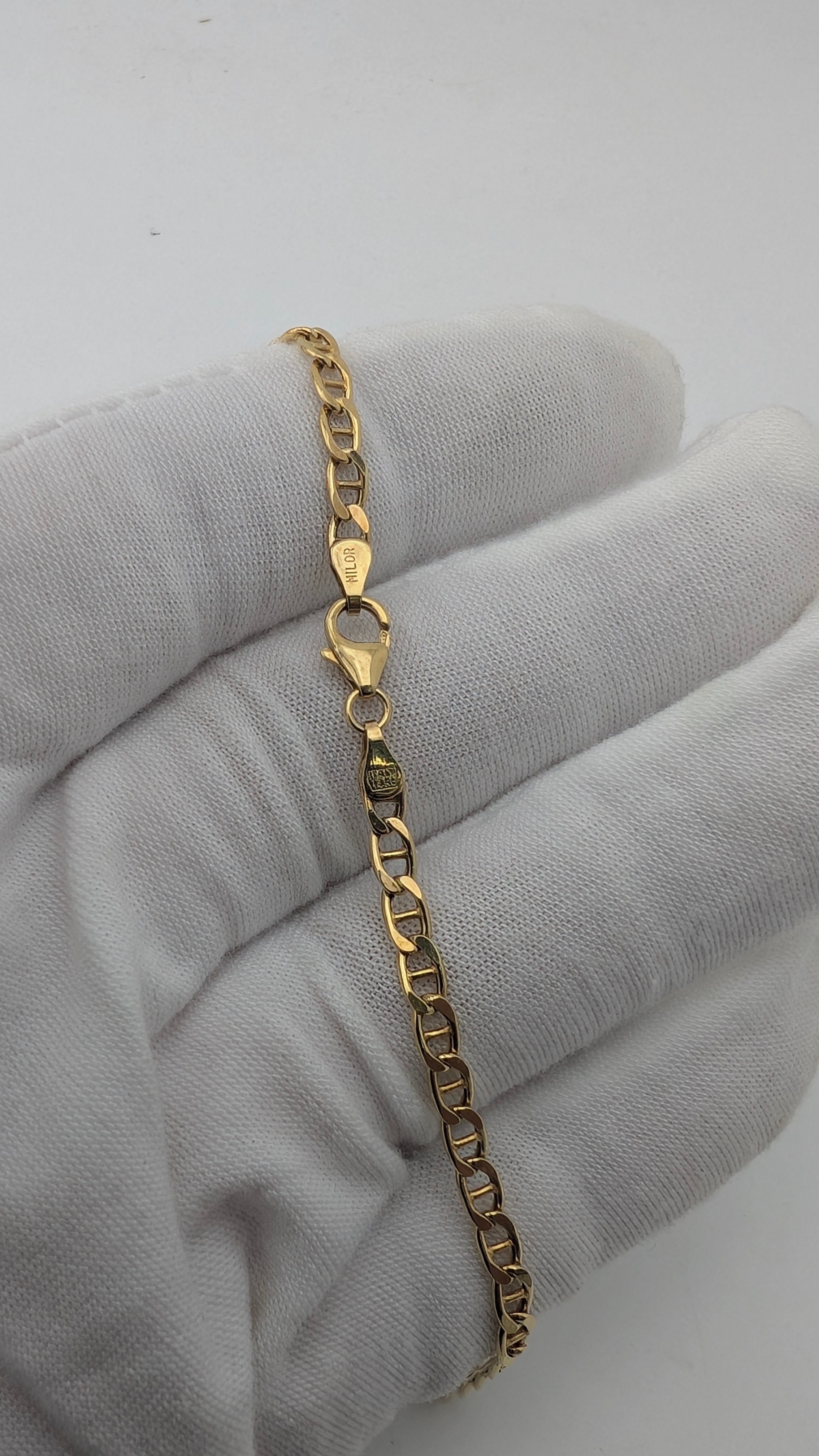 14K Yellow Gold Italian Milor Mariner Link Chain – 20 Inches