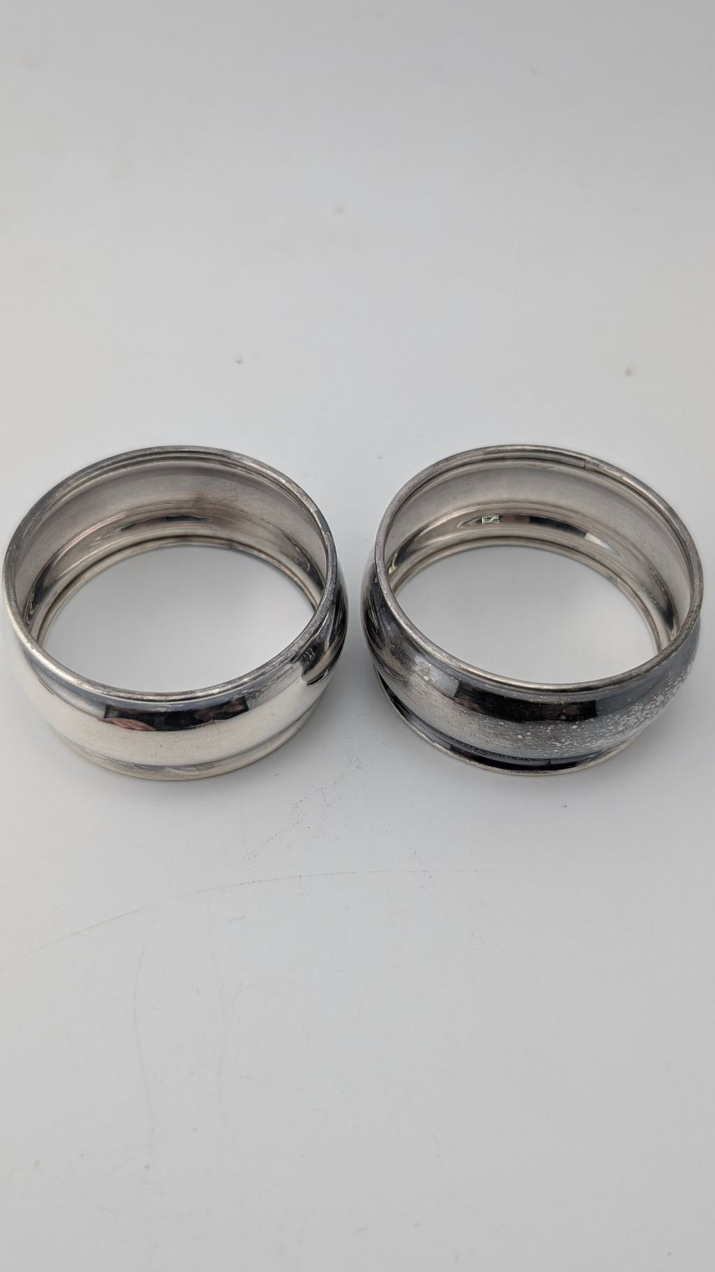 Pair of Sterling Silver Napkin Rings | .925 Silver | Classic Vintage Tableware