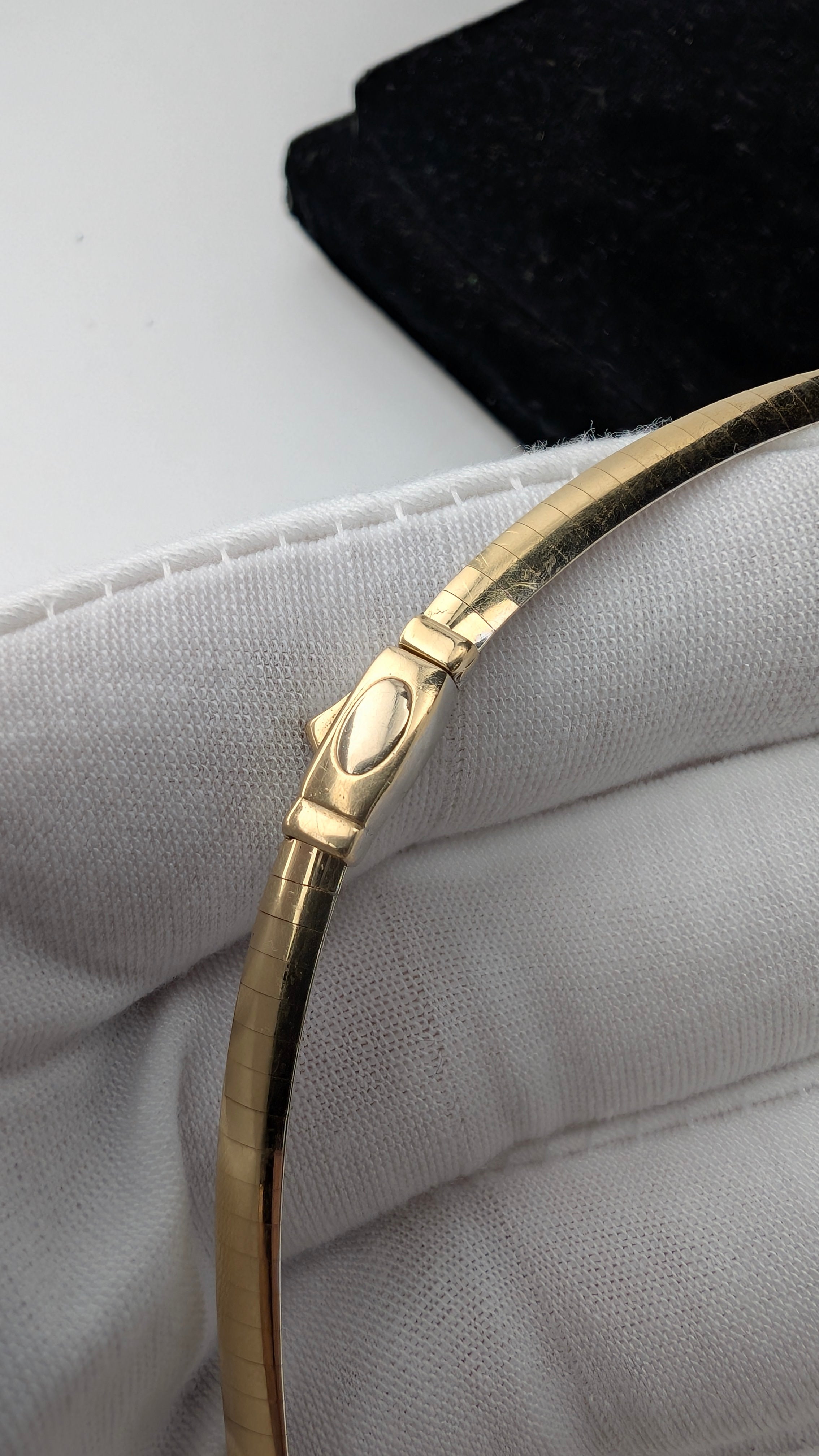 Vintage 14K Yellow Gold Omega Herringbone Necklace 16" – 23.8g
