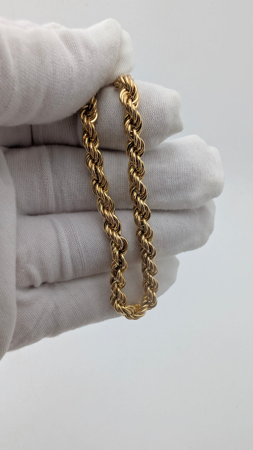 14K Yellow Gold Rope Bracelet | 6.5" | 5.0g | 5.3mm Wide