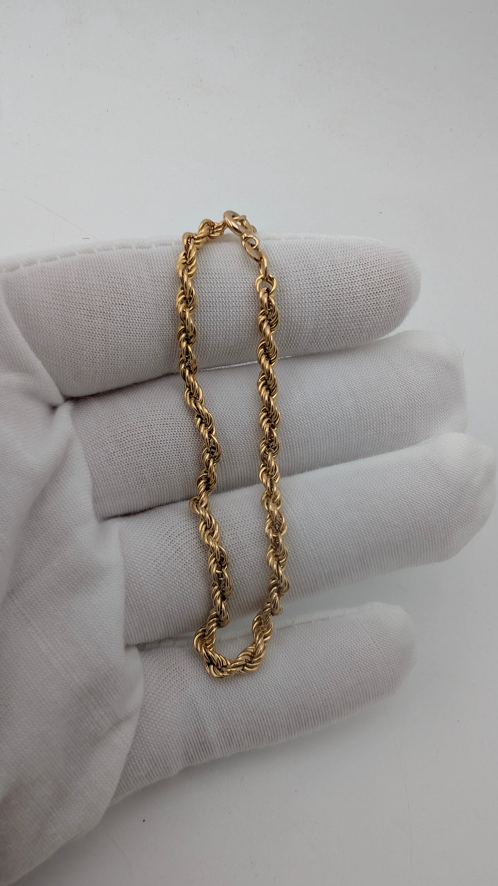 14K Italian Yellow Gold Rope Bracelet | 7" | 2.8g | 3.5mm