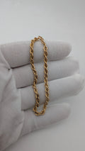 14K Italian Yellow Gold Rope Bracelet | 7" | 2.8g | 3.5mm