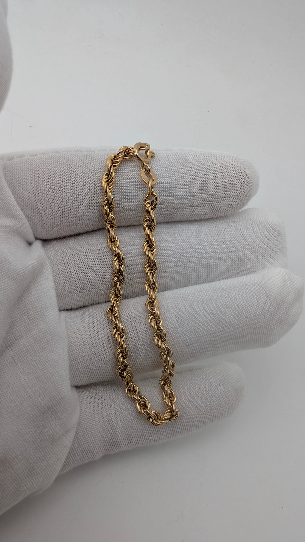 14K Italian Yellow Gold Rope Bracelet | 7" | 2.8g | 3.5mm