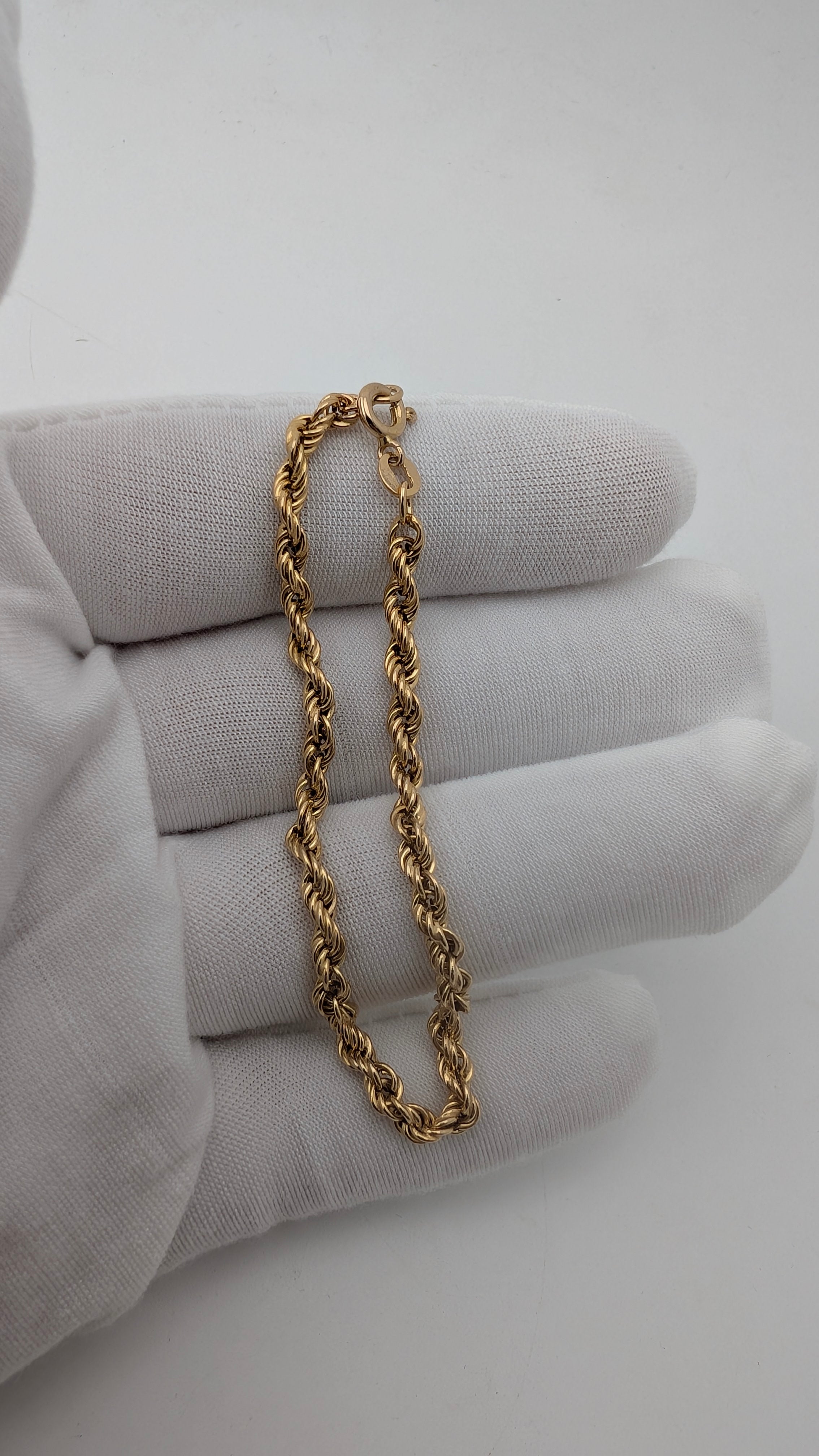 14K Italian Yellow Gold Rope Bracelet | 7" | 2.8g | 3.5mm