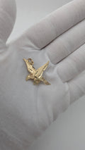10K Yellow Gold Diamond-Cut Eagle Pendant | 23mm | 1.16g