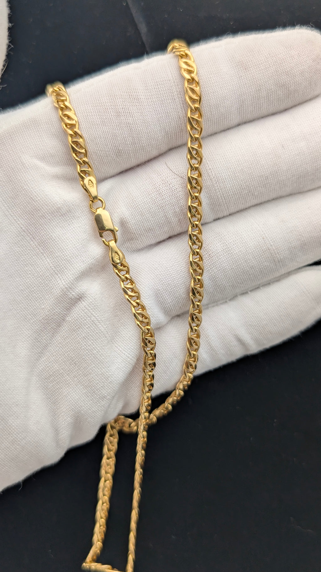 14K Yellow Gold Double Curb Link Chain Necklace | 22" | 11.6g