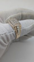 10K Gold Men's 1.00 TDW Genuine Diamond Ring Size 15 Heavy 9.5g Statement Ring