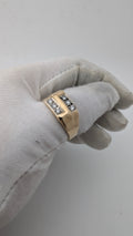 Vintage 14K Yellow Gold Men's Diamond Ring Size 14 – 7.5g