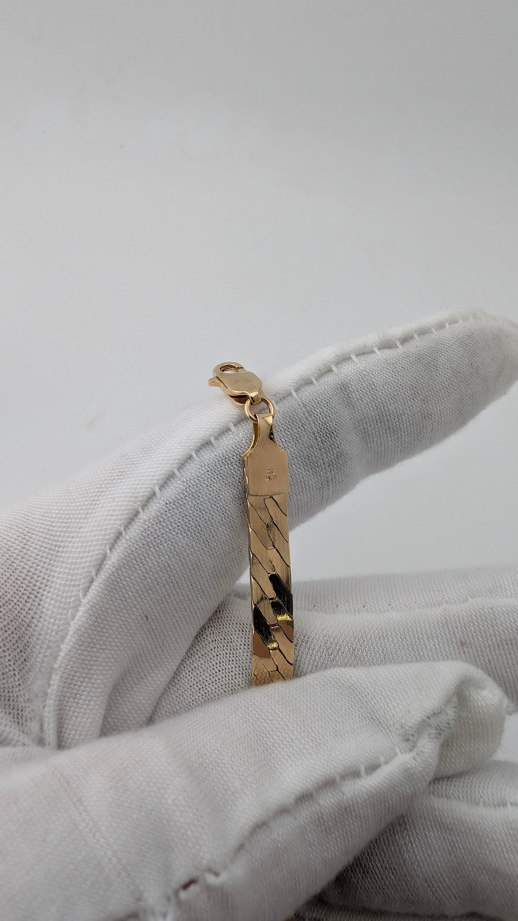 10K Yellow Gold Diamond ID Bracelet 8" 11.26g