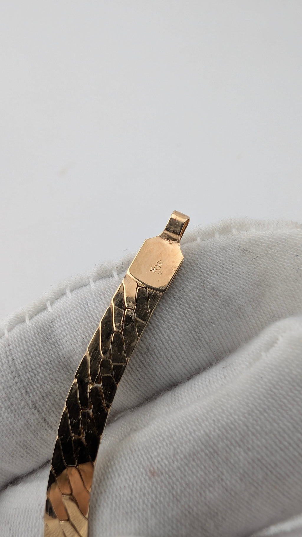 10K Yellow Gold Diamond ID Bracelet 8" 11.26g
