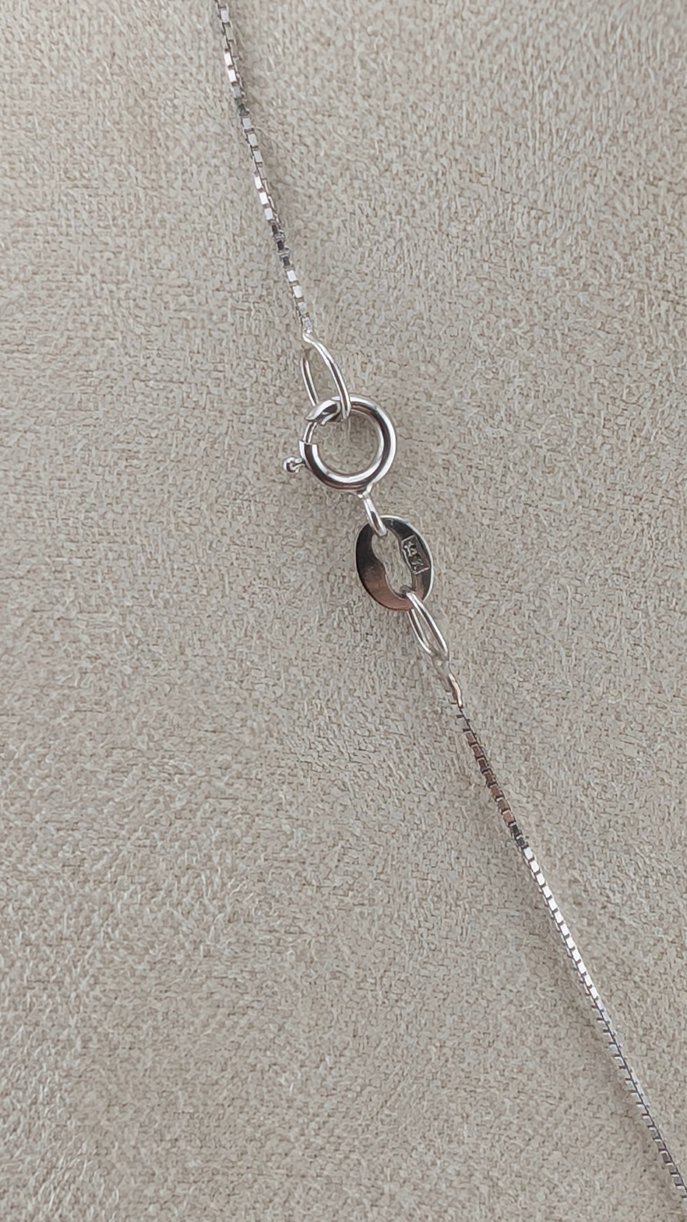 14K White Gold Sapphire & Diamond Pendant Necklace