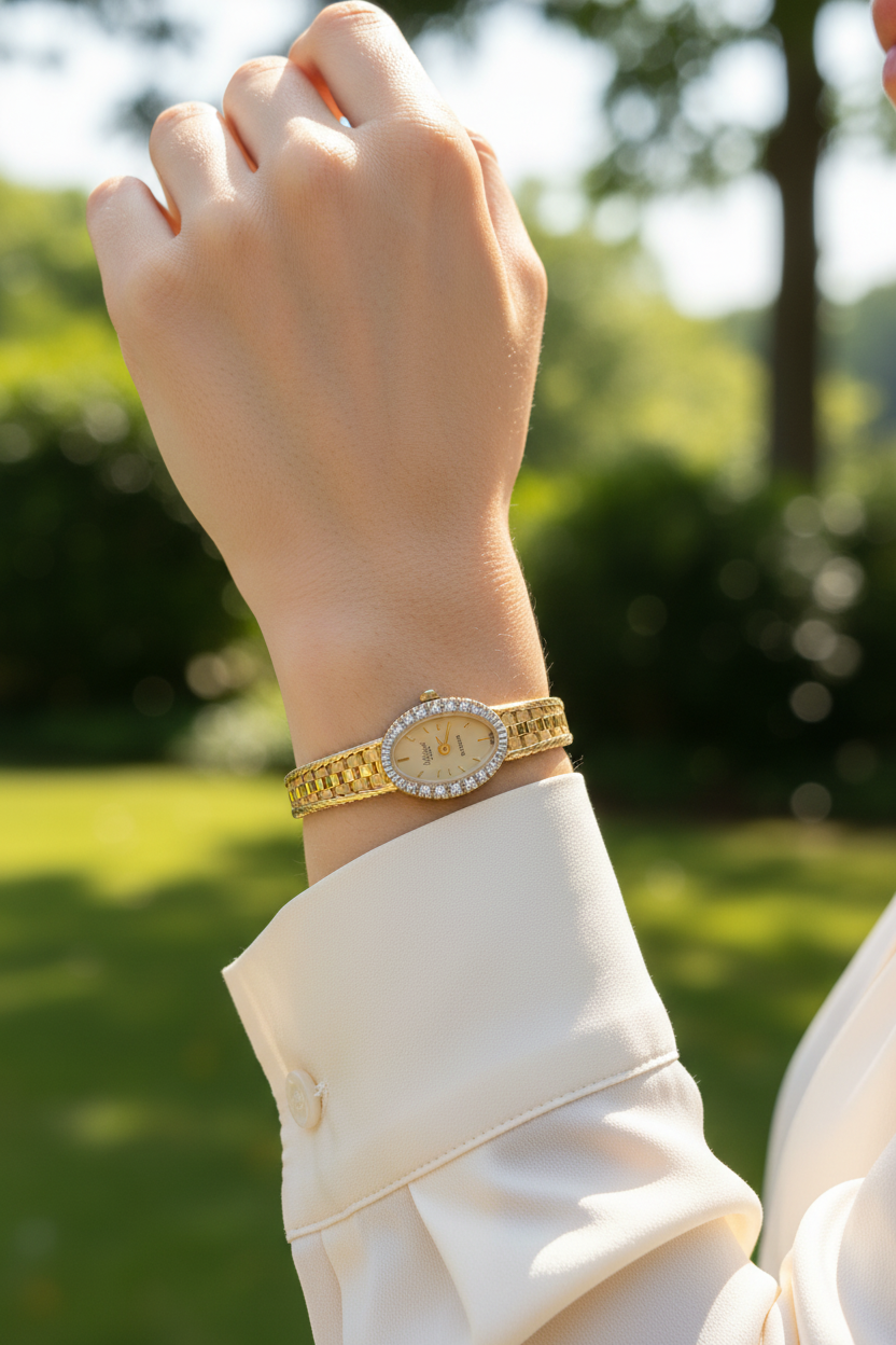 1987 Bulova Ultimé Ladies' 14K Gold Diamond Watch — Quartz